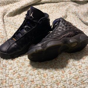 Black leather Jordan’s